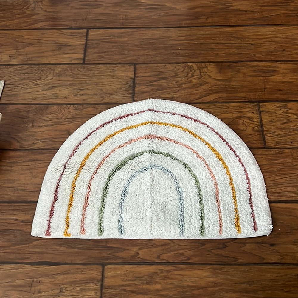 Rainbow bath mat